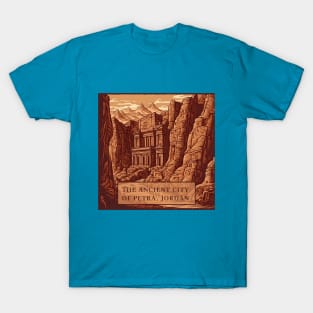 The Ancient City of Petra, Jordan illustration T-Shirt